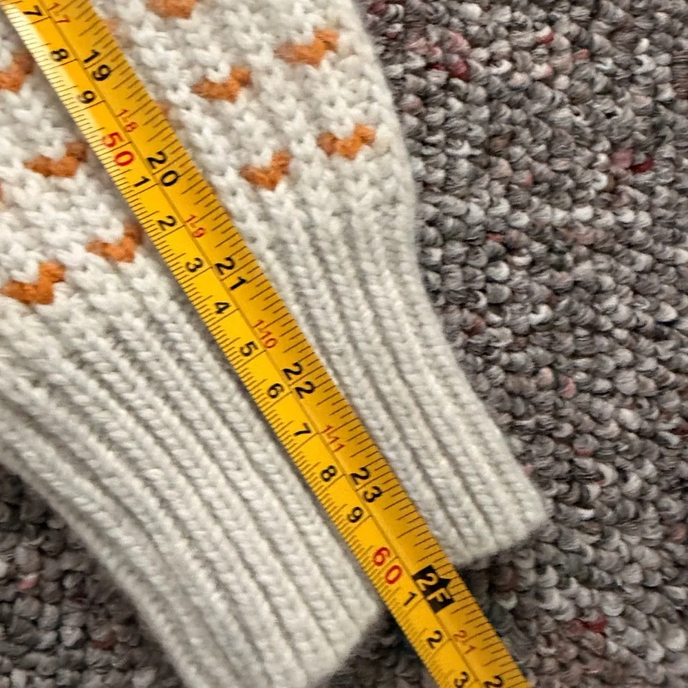 Madewell Women's Sweater with Pink, Gold, and Green Stripes Merino Wool & Alpaca - Picture 7 of 11